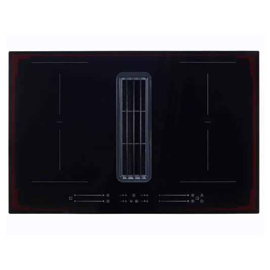 2025 New Products Induction Hob With Extractor Down-draft Hood 220V 7200W Induction Hob With Downdraft Extractor Fan